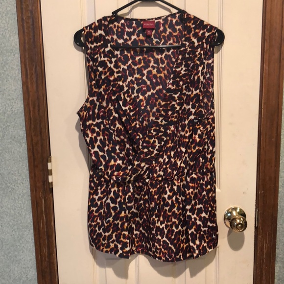 Deep v cheetah blouse - Picture 1 of 2